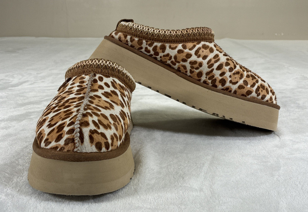 UGG Tazz Plains Leopard Print Slippers Felicity Leopard Jasmine Women’s 8 Chrty